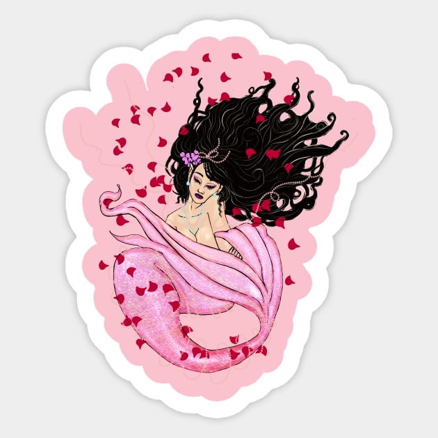 Sulking Siren Sticker by Gothic Heart Chic